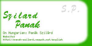 szilard panak business card